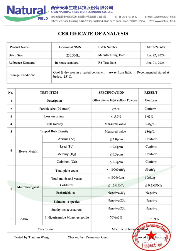 250 g de polvo liposomal de NMN (mononucleótido de nicotinamida) - 500 cápsulas de 500 mg cada una